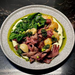 Пастрамі з  картоплею та лабне (340г)