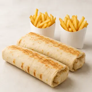 2 Burritos Poulet + 2 Frites