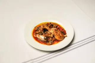 Pollastre  amb samfaina 