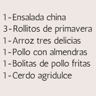 Menú (3 personas)