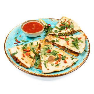 Quesadillas Pollo Achiote z szarpanym kurczakiem
