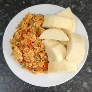 Yam & Egg Sauce