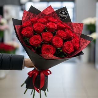 Bouquet De 18 Roses Rouges
