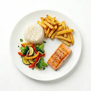 Plato Combinado De Salmón