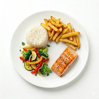 Plato Combinado De Salmón