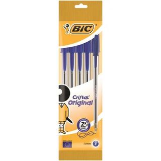 5 Boligrafos Bic Cristal Azul