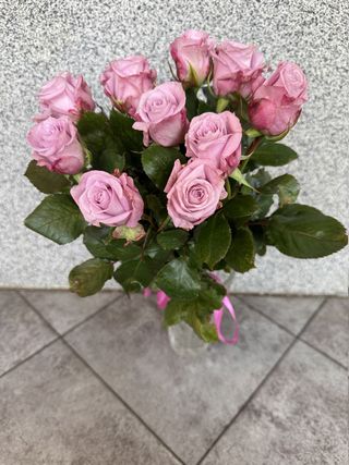 Bukiet z 5 różowych róż 