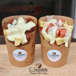 Porzione di Patate con polpette e provola
