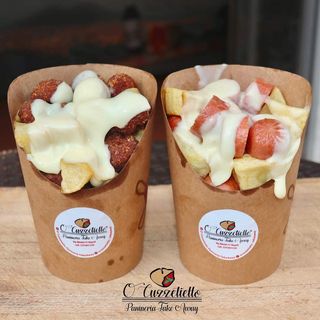 Patate con polpette e provola