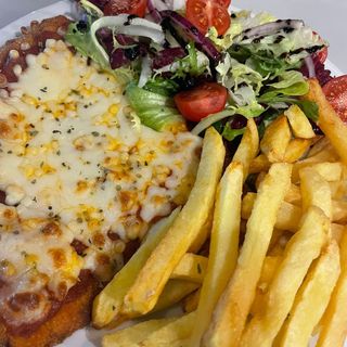 Milanesa pollo Napolitana
