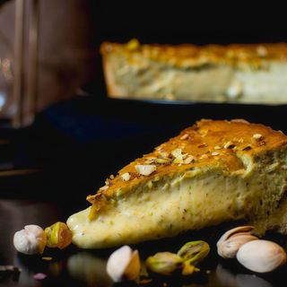 Tarta de queso y pistacho