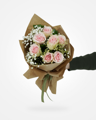 Bouquet de Rosas cor de Rosa - Amazonita