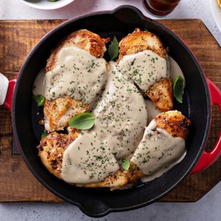 Cordon Bleu Farcie - Sauce Blanche Au Champignon