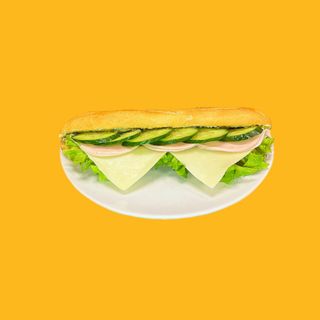 Bagietka z szynką i serem