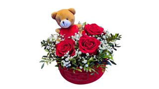 Box sa crvenim ružama i medom