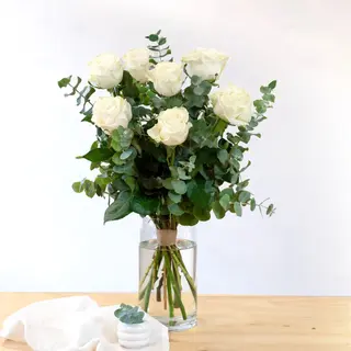 7 Rose bianche 70/80 cm