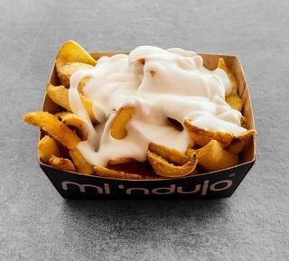 Patate con fonduta di formaggi silani