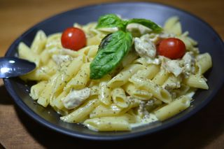 Penne Poulet Au Champignon