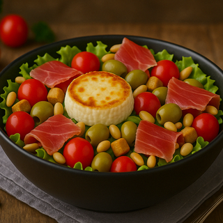 Ensalada De Queso De Cabra Y Jamón Serrano