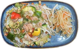 150B.Makaron bun z krewetkami