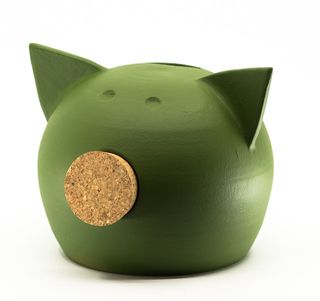 Pusculita ceramica Chalk Collection Medium Green Piggy Bank M