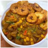 Ewa Adalu With Plantain & Bread With Bottle Water