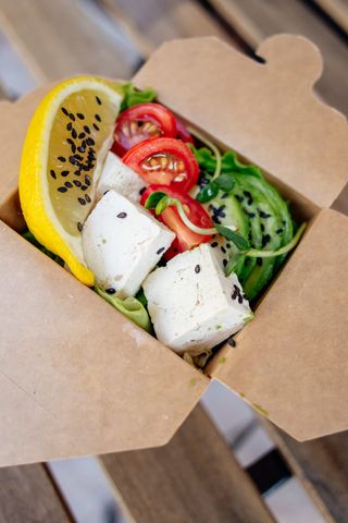 Салат з булгуром та сиром тофу (Vegan)