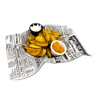 PATATAS crujientes 2 salsas (Salsa brava/alioli)