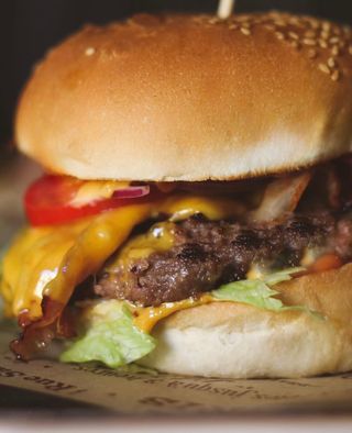 Menù hamburger bacon