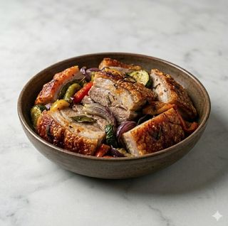 Piatto maialino sardo con patate