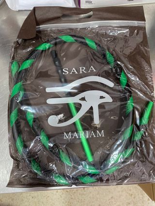 Manguera Cachimba negra y verde de rayas 