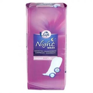 Compresas Canales Noche Carrefour 10 Ud.