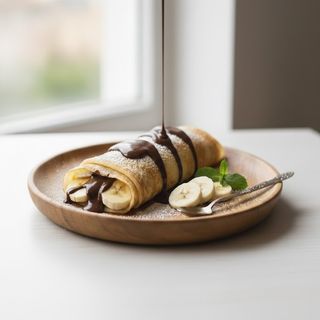 Налисник з бананом і шоколадом