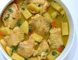 Turkey pepper soup with boiled yam 