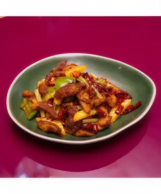 Tripa Frita De Cerdo Picante - 干煸肥肠