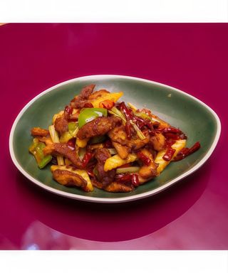 Tripa Frita De Cerdo Picante - 干煸肥肠