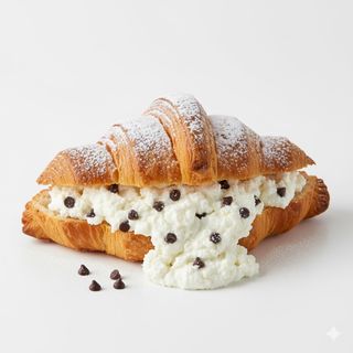 Cornetto ricotta e gocce di cioccolato