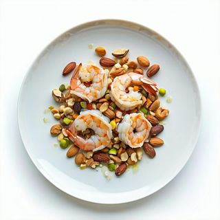 Gamberetti con noci miste