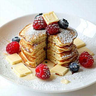 Pancakes cioccolato bianco