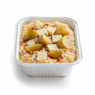 Risotto Ai Taleggio Con Pera Glasada Al Rioja