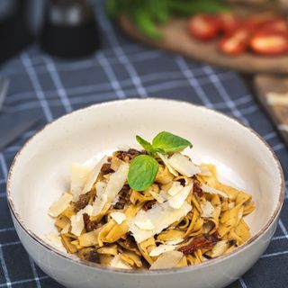 Pasta Pancetta e Funghi