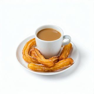 Ración Churros con Café con leche (5 uds.)