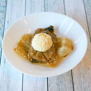 Tamal Dulce con Helado de Vainilla