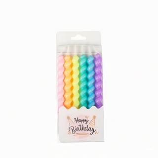 Velas espiral cortas pastel