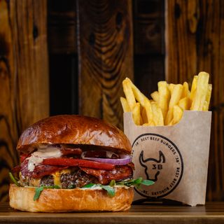 Burger Barcelona + frytki