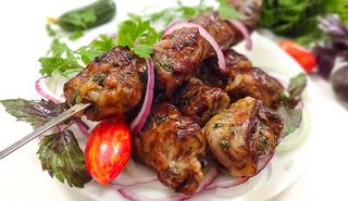 Шашлык из печени в оболочке