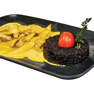 Пиле къри с императорски ориз