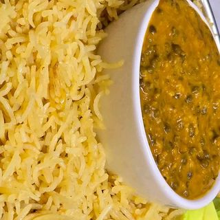 White rice and greengrams(ndengu)