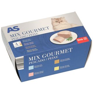 Alimento Gourmet As Para Gatos Mix Pescado Pack 4X85 Gr