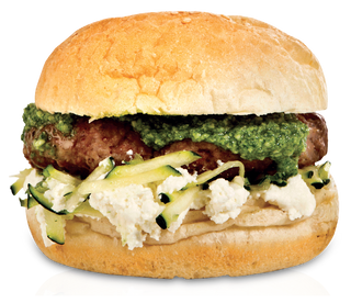 Hambúrguer Requeijão e Pesto